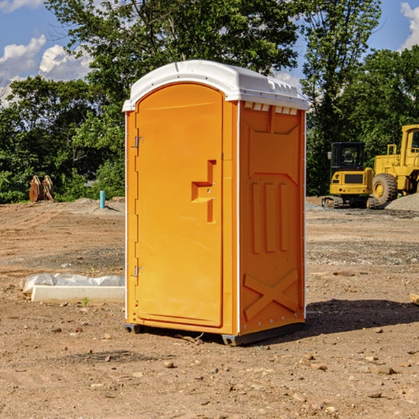 how often are the porta potties cleaned and serviced during a rental period in Lorimor IA